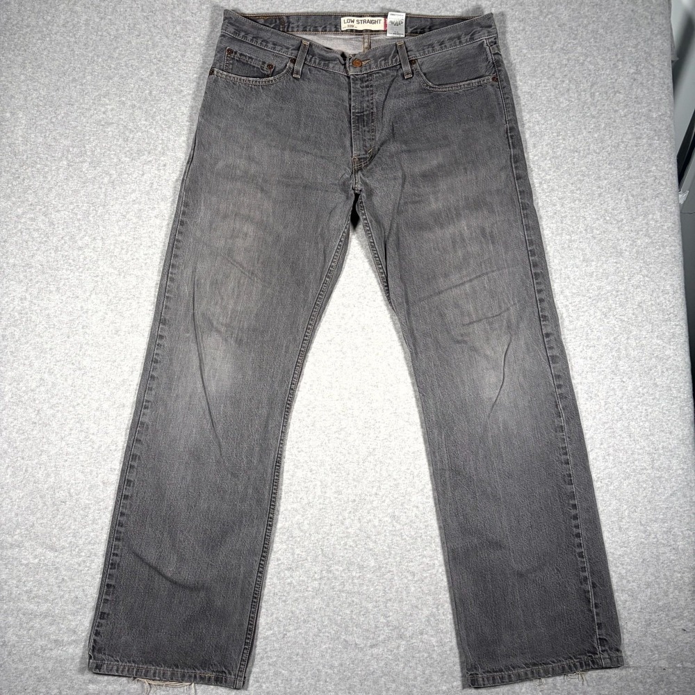 Levi's 529 Jeans Mens 36x34 (Fits 38x33.5) Gray Denim Medium Wash Low Straight
